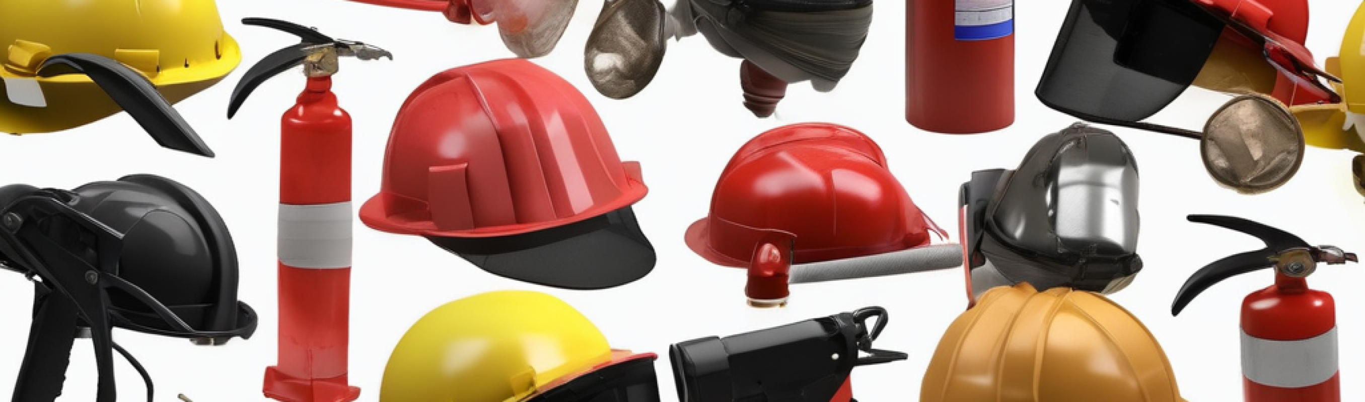 generate_image_of_industral_safty_material,_showing_helmed,_fire_extinguiser_and_others_in_use_by_a_black_african_png